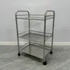 Carrinho de Aço Inoxidável Rack Forno de Piso Rack para Micro-ondas Rack de Armazenamento Moderno Simples Rack de Armazenamento Multicamadas