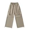 Estilo Novo Verão 2024 Spice Girl Calça Casual Reta Solta com Cordão High Street Macacão Largo Solto com Bolso Grande para Mulheres