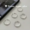 Anel de Prata S925 Sterling Prata Estilo Ins Dongdaemun Coreia do Sul Simples de Alto Padrão com Encaixe de Contas de Cânhamo Versátil Estiloso