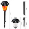 Luzes decorativas de gramado para paisagismo de jardim movidas a energia solar transfronteiriças, luzes de ambiente para uso doméstico com sensor de luz, luzes de chama para jardim externo