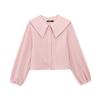 Comercio exterior al por mayor, estilo europeo y americano, moda de primavera 2025 para mujer, camisa informal de solapa corta a cuadros, top para mujer K52559
