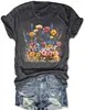 2025 [Código Europeu Transfronteiriço] Camiseta Feminina Retro Divertida Estampa de Padrão Fofo