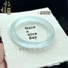 Pulseira Rosa Lichia Gelo Pedra Olho de Gato para Mulheres, Pulseira de Jade Gelo de Alta Qualidade, Presente para Namorada, Joia de Jade de Luxo Leve Efeito Seda Olho de Gato