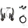 Manillar de Freno para Bicicleta de Montaña, Manija de Freno de Montaña, Freno V Plegable, Manija de Freno Semi-Aluminio, Cable de Freno, Kit de Frenos Transfronterizo