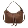 Bolso de mano tipo dumpling de gamuza mate a la moda estilo coreano para mujer, nueva colección otoño/invierno 2026, bolso de hombro elegante y chic
