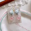 Pinzas para Orejas de Frutas Transparentes de Dibujos Animados Lindos de Verano para Niñas, Pendientes Colgantes Juguetones Anti-Clip, Accesorios Frescos para Niñas
