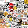 50 cartoon Funny Alcoholism mão conta material adesivos papelaria bagagem notas adesivos à prova d'água