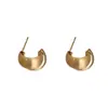 Diseño de Nicho Oro Cepillado Aretes de Cruz de Gama Alta Aretes Geniales de Ins Estilo Retro Hong Kong Aretes Mate
