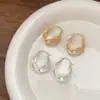 Pendientes de Diseño de Nicho de Moda con Forma de U Retorcida Cepillados Pendientes de Moda Europea y Americana Estilo Lujo Ligero Pendientes Personalizados para Mujer