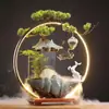 Água Corrente Gera Riqueza Ornamento para Sala de Estar Cerâmica Água Circulante Feng Shui Escritório Armário de Vinho Entrada Presentes de Inauguração