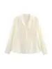 Para Exportación Spot Transfronteriza 2025 Nueva Verano Mujer Casual Simple Versátil Tres Colores Bordado Bolsillo con Solapa Pantalones Camisa
