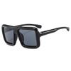 Gafas de Sol Cuadradas Grandes Transfronterizas, Montura de Gafas de Moda Retro Literaria Nerd, Gafas de Sol Cuadradas Oversized para Mujer