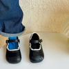 Sapatos de Couro para Bebê Menina Estilo Coreano, Novos Sapatos Rasos Simples Infantis para Primavera e Outono, Sapatos de Princesa para Meninas com Acabamento em Renda, Mocassins