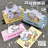 Bolsa de papel portátil con diseño de cachorro de dibujos animados, autorizada conjuntamente, para compras, embalaje, regalo y almacenamiento.