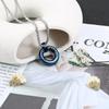 Colar de aço titânio europeu e americano, pingente estilo hip-hop, pingente incrustado de diamantes, moda retrô, colar de aço inoxidável que não desbota