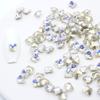 Uñas postizas de internet Mariposa de cristal Aurora mágica punta de dedo amor Diamante K9 pequeño puntiagudo transparente 10 accesorios