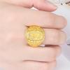 Anillo Chapado en Oro Atmosférico de Nuevo Estilo para Hombre, Apertura Ajustable, Anillo Chapado en Oro Agresivo para la Fortuna