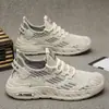 Zapatillas Deportivas Tejidas de Punto Transfronterizas, Zapatos Casuales para Hombre Tejidos de Punto Transpirables con Suela Gruesa Antipatadas, Calzado de Trabajo Tejido de Punto de Talla Grande de Comercio Exterior para Hombres