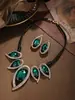 Conjunto de Joias Vintage Deslumbrante de Diamante, Conjunto de Joias de Liga Leve de Luxo Atacado