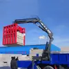 Grúa de brazo plegable de 5 toneladas 6 toneladas con accesorio para sostener ladrillos fábrica de ladrillos carga y descarga de ladrillos grúa hidráulica de sujeción de ladrillos