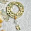 Antigua pintura verde estilo nacional pulsera raíz de bodhi 108 cuentas de juego pulsera mujeres cuentas de juego de fruta de bodhi venta al por mayor