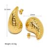 Diseño de Alta Gama Oro de 18 Quilates Gota de Agua Pendientes Versátiles Gorditos Ins Moda Femenina Pendientes Geométricos Versátiles Venta al por Mayor