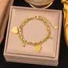 Ins Transfronterizo Doble Capa Corazón de Melocotón Estilo Retro Corazón de Chica Estilo Fresco Corazón Moda Versátil Elegante Joyería de Mano Al por Mayor