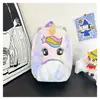 Nova Bolsa de Pelúcia Fofa de Unicórnio para Crianças Meninas Bolsa de Ombro de Armazenamento de Desenho Animado Pequena Bolsa Escolar para Crianças do Jardim de Infância