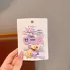 Presilha de cabelo Sanrio de desenho animado para mulheres, presilha lateral para franja para crianças, grampo de patinho fofo, doce acessório de cabelo