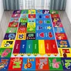 Alfombra Divertida de Ajedrez Volador con Alfabeto Transfronterizo para Sofá de Casa, Mesa de Café, Sala de Estar, Decoración de Habitación para Padres e Hijos, Interacción Padres-Hijos