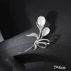 Broche de tulipán para mujer, de alta gama, exquisito y moderno, con hebilla de toalla de seda y pasador antideslizante, venta al por mayor, 2021