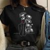 Nova Camiseta Feminina Moda Manga Curta Harajuku Gráfi