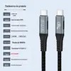 Cabo Completo de Carregamento Rápido 240Wpd Transmissão de Alta Velocidade 80Gbps Projeção de Tela 16K Cabo de Dados Tipo-C Usb4 Thunderbolt 5