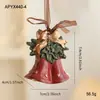 Nuevo Colgante Pintado de Resina Decoración de Árbol de Navidad Campana Tridimensional Colorida Colgante de Dibujos Animados Americanos Listo para la Venta