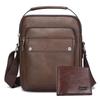 Bolsos de Hombre Comercio Exterior Estilo Retro Europeo y Americano Bolso Bandolera de Negocios Bolso de Mano para Cambio de Hombre Bolso de Hombro para Hombre de Gran Capacidad