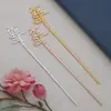 Acessórios de joias DIY nova liga flor de videira galho grampo de cabelo antigo palácio adorno de cabeça passo grampo de cabelo material