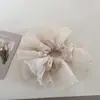 Scrunchie de Renda franzido em Malha Oversized Estilo Francês Laço de Cabelo Gentil Versátil Acessório para Coque