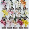 3 lirios artificiales de orquídea tigre, lirios de comercio exterior, venta al por mayor, flores falsas de pegamento suave, decoración para bodas, hoteles y hogares, flores de seda.
