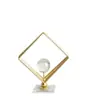 Luz de Luxo Bola de Cristal de Metal Artesanato de Luxo Enfeites Sala de Estar Entrada Armário de Vinho Decoração de Casa Mesa Pequenos Enfeites
