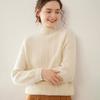 Outono e Inverno Novo Suéter de Caxemira Engrossado com Gola Alta Falsa Solto Base Tricô Suéter de Caxemira Moda Feminina Simples Versátil