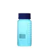 Frasco de Reagente GL80 Borossilicato Azul 1000mL Boca Larga Vidro com Escala Frasco para Experimento Químico Frasco de Amostragem