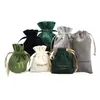 Fabricante de Bolsa de Satén de Seda con Cordón Personalización Colgante Encanto Llavero Almacenamiento Bolsa de Tela con Cordón Puede Imprimir Logo
