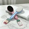 Esfoliador de pés abrasivo de dupla face, grosso e fino, com cabo, pedra-pomes para remover pele morta e calos nas solas dos pés, ferramenta de beleza para pés para exportação