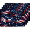 Amazon Transfronterizo Día de la Independencia de EE. UU. 250 Aniversario Mantel Individual Nueva Bandera Decoración de Mesa Esterilla Aislante Térmico Posavasos