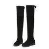 Nuevas Botas de Mujer Otoño/Invierno 2026 Botas Largas de Ante por Encima de la Rodilla Tacón Bajo Suela Plana Botas Calcetín con Aislamiento de Algodón Caliente Botas de Mujer Venta al por Mayor