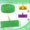Adaptado para esfregão Swiffer Flat Mop Absorvente de água Capa de pano de substituição Pano de esfregão rotativo úmido e seco doméstico