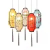 Luminária pendente de tecido chinês varanda lanterna vermelha antiga hotel clássico casa de chá iluminação especial restaurante restaurante de hot pot decoração