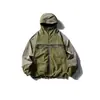 Chaqueta con Capucha Reflectante de Secado Rápido para Hombre Otoño Deportes de Montaña Ocio al Aire Libre Combinación de Colores Chaqueta Cortavientos