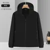 Chaqueta Compuesta de Tres Capas de Alta Calidad, Ropa de Trabajo Personalizada, Chaqueta Delgada de Manga Larga, Ropa de Trabajo Impermeable para Exteriores con Logotipo Impreso
