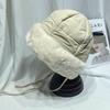 Gorra Lei Feng de algodón con cordones y hebilla abierta para mujer, para otoño e invierno, forro polar grueso, resistente al frío, cálida, con protección para los oídos, informal, para la cabeza